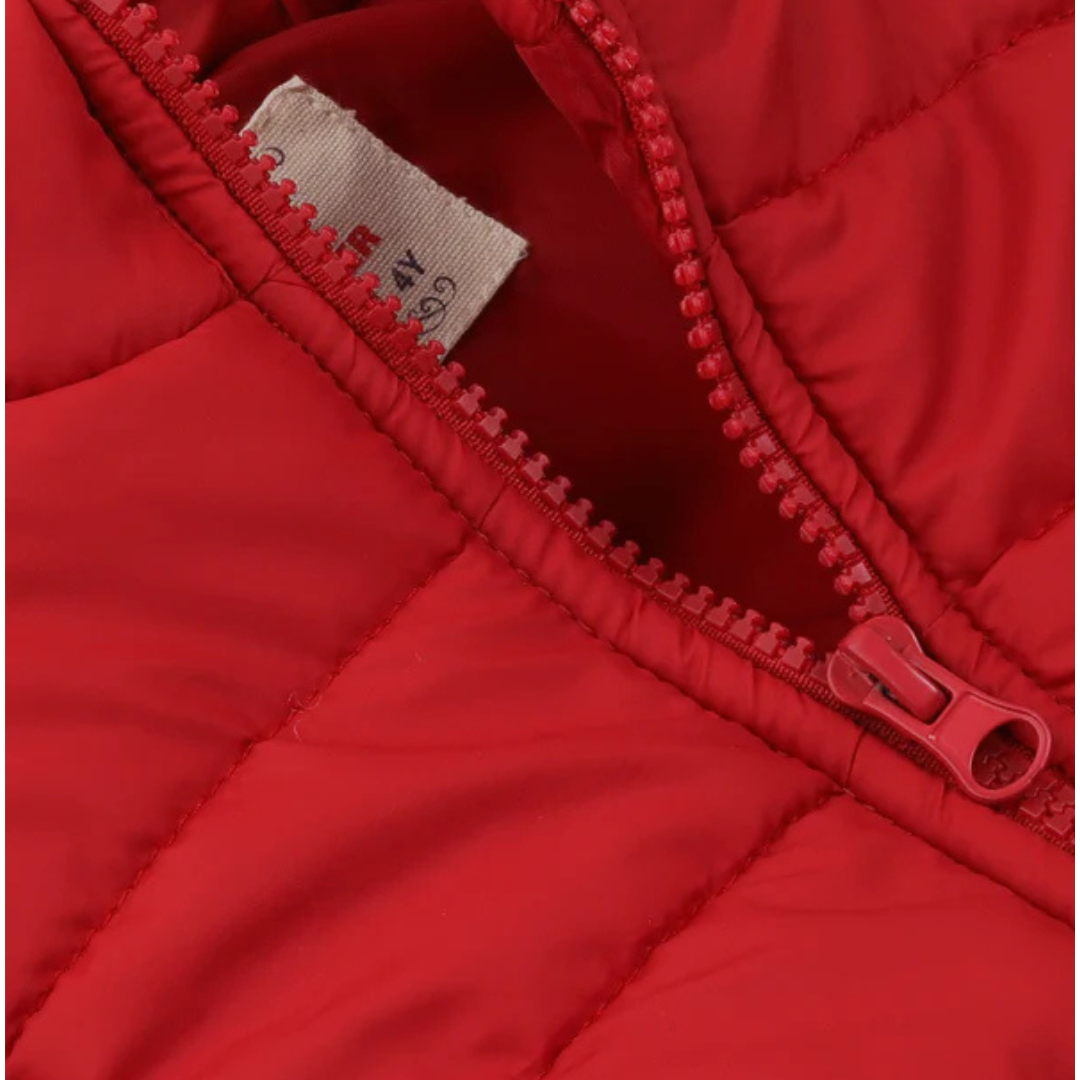 Boys Red Sleeveless Puffer Jacket